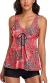 Modest Tankini Swimsuits for Women Two Piece Bathing Suits Floral Print Tank Top with Boyshorts Tummy Control Swimming Suits