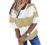 Yousify Women Gradient Striped T-Shirt Casual Short Sleeve Print Tunic Top