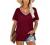 Angerella Summer Tops for Women Casual V Neck T Shirts Short Sleeve Tunic Tops Loose Fit