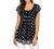 Furnex Women's Short Sleeve Tunic Shirt Pleated Mesh Blouses Summer Floral Tops