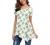 Jouica Women's Short Sleeve Casual Scoop Neck Button Side Shirt Blouse Tunic Top