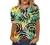SNKSDGM Womens Button Down Henley Shirts Printing Casual Trendy Tee Shirt Short Sleeve Blouse Dressy Loose Summer Tunic Tops