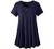 MONNURO Womens Plus Size Short Sleeve V Neck Button Basic Tunic Tops Summer Swing Shirts Blouses for Leggings