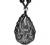Jewever Black Obsidian Lucky Fox Necklace Natural Stone Healing Crystal Pendant Protection Amulet Gemstons Pendant Jewelery