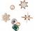 Crocs Jibbitz 5-Pack Gold Shoe Charms | Jibbitz for Crocs