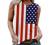 Women's Patriotic Shirt USA Flag Letters Print Sleeveless Tank Top Summer Casual Crewneck 4th of July Graphic Tee Tops