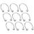 9pc 16g Circular Barbell Ear Cartilage Eyebrow Horseshoe Lip Septum Nose Ring Tragus Helix Snake Bite Balls Piercing Jewelery Lot