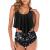 Smooto Tummy Control Swimsuits for Women Swimsuit Two Piece Sunflower Print Retro High Waist Bikini Set Tankini Swimsuit