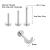 ShineYingTi 16g ASTM F136 Labret Titanium Internally Threaded Earring Helix Tragus Cartilage Ear Piercing Body Jewelery
