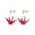 Stud Earrings Origami Paper Crane Ougi Syuriken | Made in Japan, Hypoallergenic dangle earrings, Surgical Stainless Steel / for Women Girl