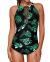 Tempt Me Women One Piece Swimsuit High Neck Plunge Mesh Ruched Monokini Swimwear