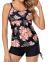 Yonique Womens Tankini Swimsuits Athletic Two Piece Tummy Control Bathing Suits with Shorts Modest Tank Tops