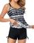 Yonique Womens Tankini Swimsuits Athletic Two Piece Tummy Control Bathing Suits with Shorts Modest Tank Tops