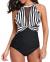 Tempt Me Women One Piece Swimsuit High Neck Plunge Mesh Ruched Monokini Swimwear
