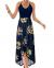 KILIG Women's V Neck Sleeveless Casual Summer Sundresses Asymmetrical Patchwork Floral Maxi Dresses