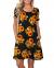 WNEEDU Women's Summer Casual T Shirt Dresses Short Sleeve Swing Dress with Pockets