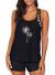 Aleumdr Womens Blouson Striped Printed Strappy T-Back Push up Tankini Top with Shorts