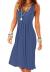 Camisunny Women Casual Loose Tank Dresses Sleeveless Beach Vacation Dress Swing Pleated U Neck Fashion Soft