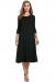 Hotouch Women's 3/4 Sleeve A-line and Flare Midi Long Dress