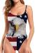 RAISEVERN Women's One Piece Funny Swimsuits Adjustable 3D Print Bathing Suit Graphic Swimwear