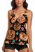 Modest Tankini Swimsuits for Women Two Piece Bathing Suits Floral Print Tank Top with Boyshorts Tummy Control Swimming Suits