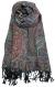 Plum Feathers Tapestry Ethnic Paisley Pattern Pashmina Scarf