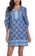 Women Bohemian Neck Tie Vintage Printed Ethnic Style Summer Shift Dress