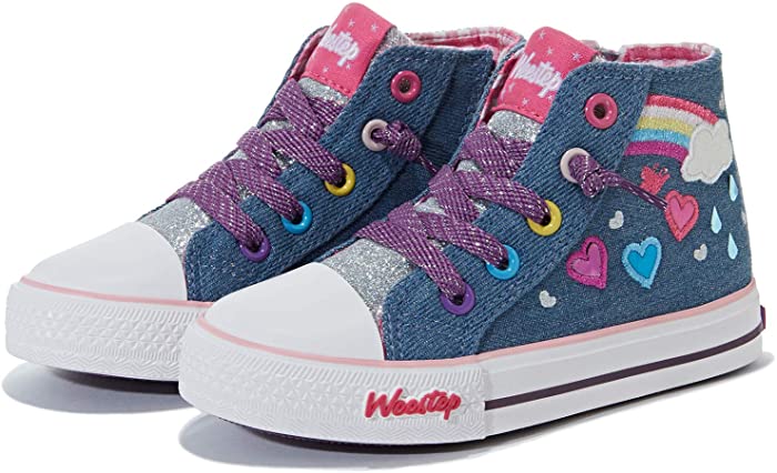 Weestep Girls Toddler/Little Kid Glitter Unicorn Bow Sneaker Shoe