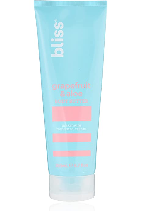 Grapefruit & Aloe Body Butter, Maximum Moisture Cream for Dry Skin, Daily Moisturizer for Women & Men, Vegan, Cruelty Free, Paraben Free, 6.7 Fl Oz