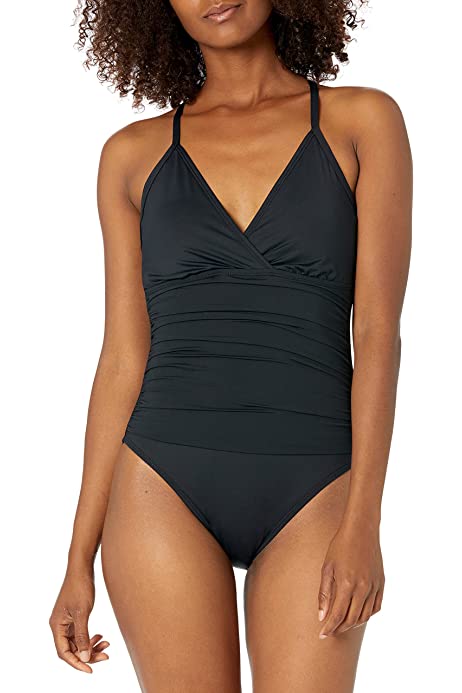 Women's Standard Island Goddess Underwire Double Strappy Back One Piece Swimsuit
