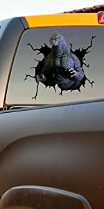 Godzilla Vs Kong Gift Bag Godzilla Bumper Sticker Cool Magnetic Truck Decal