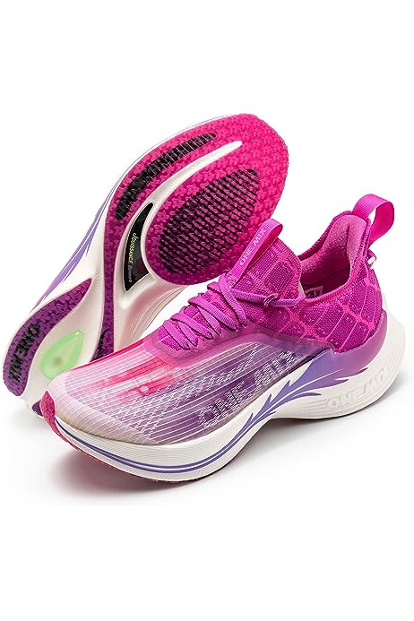 Men's Road Running Shoes Marathon Running Shoes Carbon Fiber Plate Running Shoes Wide with Arch Support Lightweight Breathable Sneakers ONEMIX Light Armor 21601