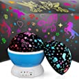 Lydaz Unicorn Toys for 3-8 Year Old Girls, Unicorn Night Light for Girls Bedroom Decor, Unicorn Projection Light, 2 in 1 Ocean Projector Light for Girls, Christmas Birthday Gifts for Kids Toddler