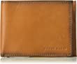 Perry Ellis mens Rfid Burnished Bifold Bi Fold Wallet, Tan, 1SZ US