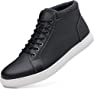 Men's Casual Oxford Sneaker Boot Genuine Leather Upper Mid-Top Fashion Design Walking Ankle Boots Shoe for Men Botas Casuales Para Hombres