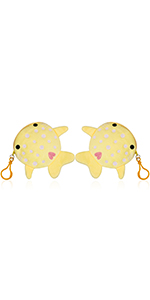 yellow whale shark coin purse for kids