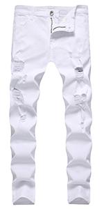 white jeans for men biker skinny ripped mens white jeans slim fit relaxed casual denim destroyed