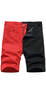 mens denim shorts jean short pants slim fit