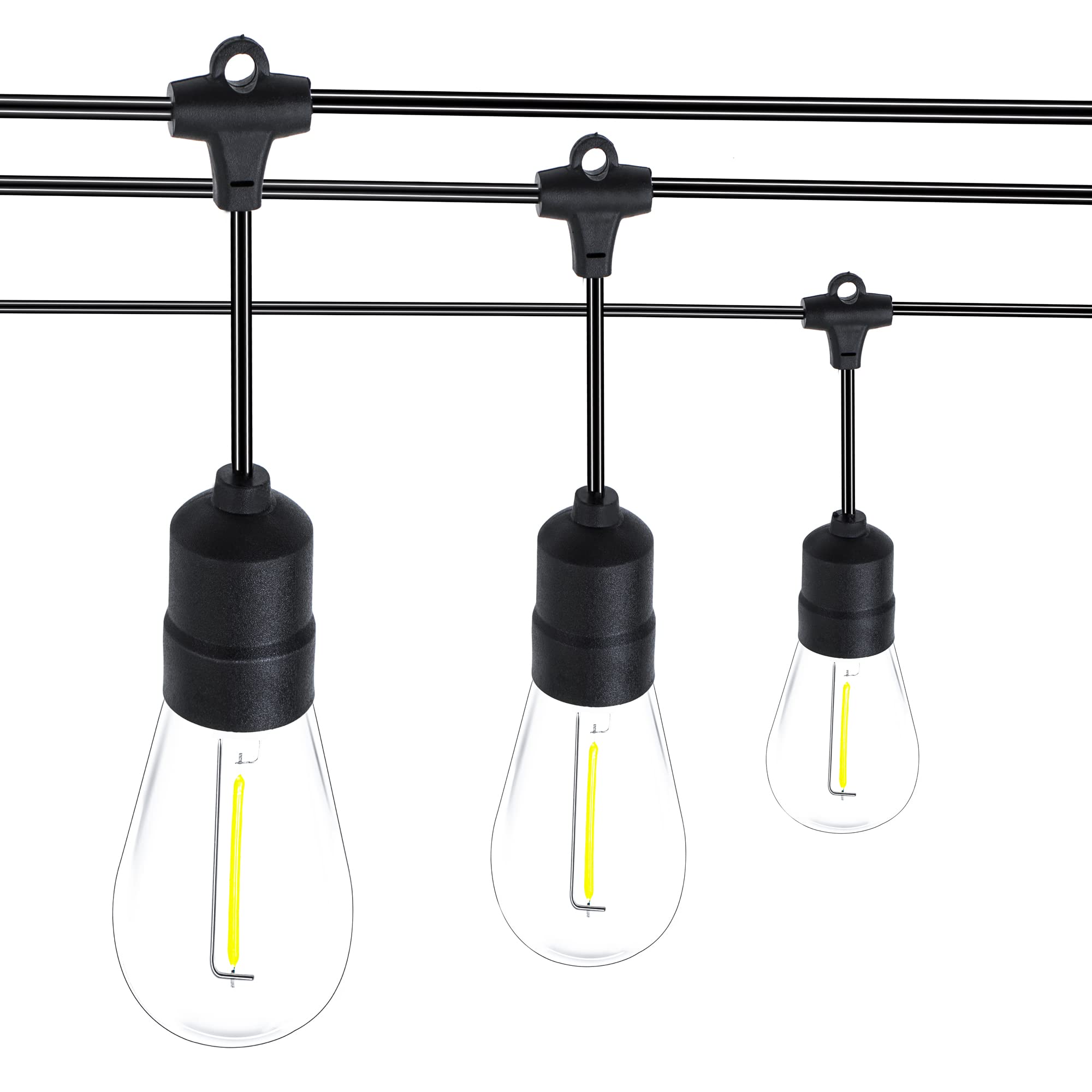 Waterproof Outdoor String Lights, 78 Feet Hanging Patio Lights, E26 Socket Base with 27 LED Bulbs (2 Spare), for Backyard Porch Balcony Garden Bistro Party , Indoor and Outdoor Decor