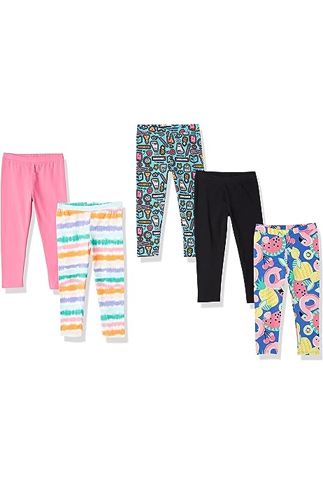 Girls and Toddlers' Cropped Capri Leggings (Previously Spotted Zebra), Multipacks