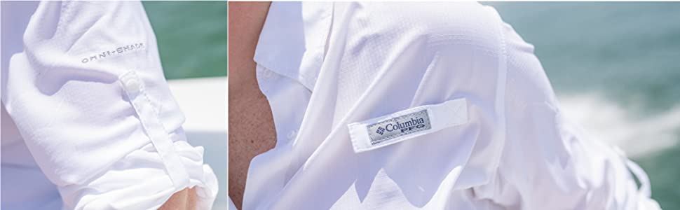 Long sleeve with roll-up tab holders, and rod holder