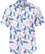 Men's Bright Hawaiian Shirts for Spring Break and Summer - Horizontal Stretch Aloha Shirt for Guys