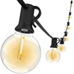 LED String Lights Outdoor, 150Ft Globe String Light with 75+2 (Spare) 1W G40 Shatterproof PC Bulbs, Dimmable Patio Lights Waterproof Connectable Light String for Backyard Porch Cafe, 2700K Warm White…