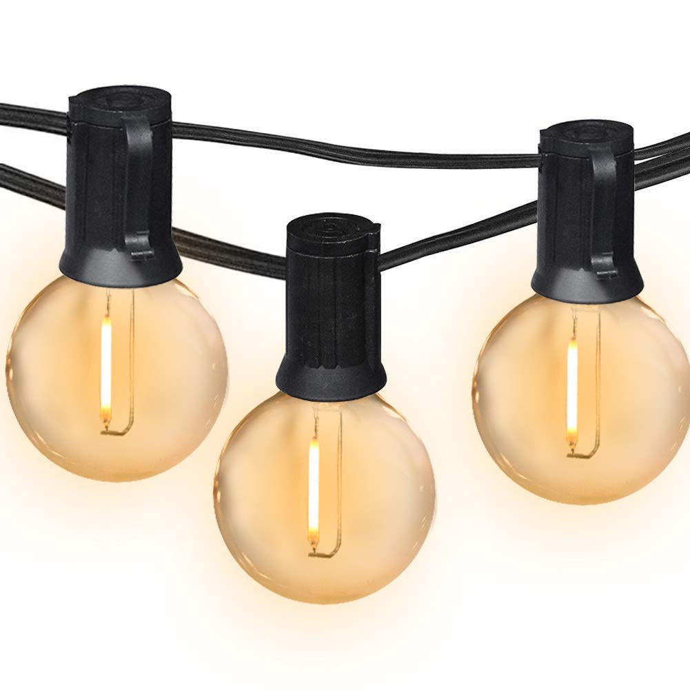 Banord 100FT G40 Globe String Lights, 2700K LED Outdoor Patio Lights String with 50 Dimmable Shatterproof Bulbs, Waterproof Connectable Hanging Lights for Backyard Porch Balcony Party, E12 Socket Base