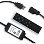 Banord Outdoor Dimmer, Max. 360W Plug-in Dimmer Switch for LED String Lights, Wireless Remote Control Dimming Controller with 4 Brightness Mode