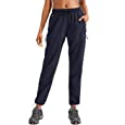 SANTINY Women&#39;s Hiking Cargo Pants Lightweight Quick Dry Outdoor Capris for Women Camping Athletic UPF 50 Zipper Pockets(01-Navy_S)