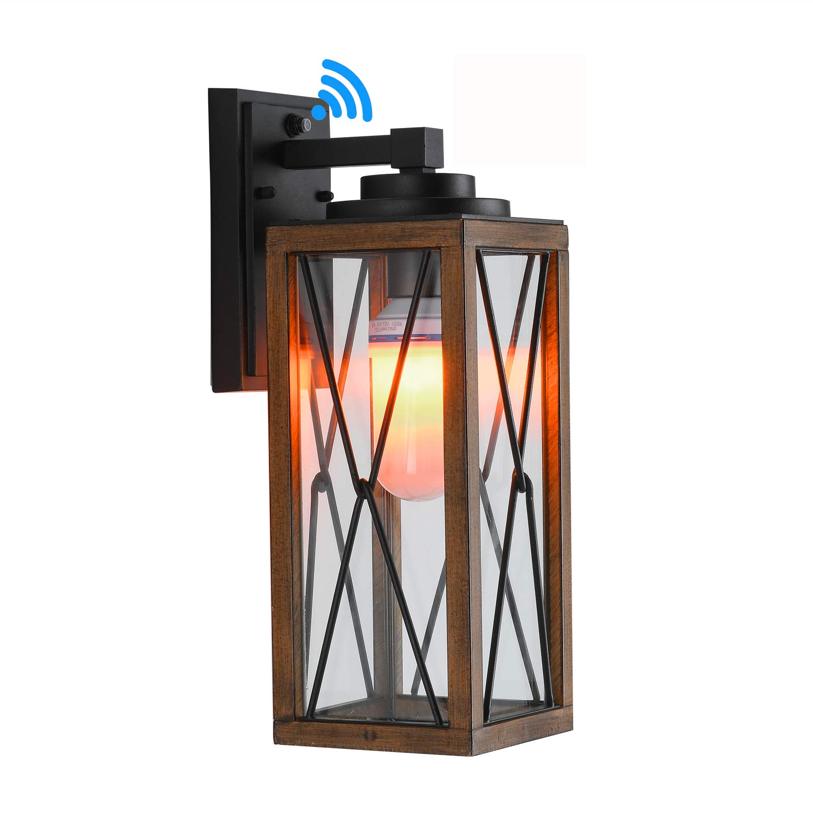 Dusk to Dawn Sensor Outdoor Wall Lantern 16"H Waterproof Exterior Wall Light Outside Sconce Lighting Fixtures Anti-Rust Wall Mount Lamp for Front Porch Garage Doorway Entryway , ETL List