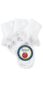 Jefferies Socks Big Girls'' Eyelet Lace Socks