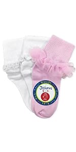 Jefferies Socks Big Girls'' Ruffle/Ripple Edge/Lace 3 Pack