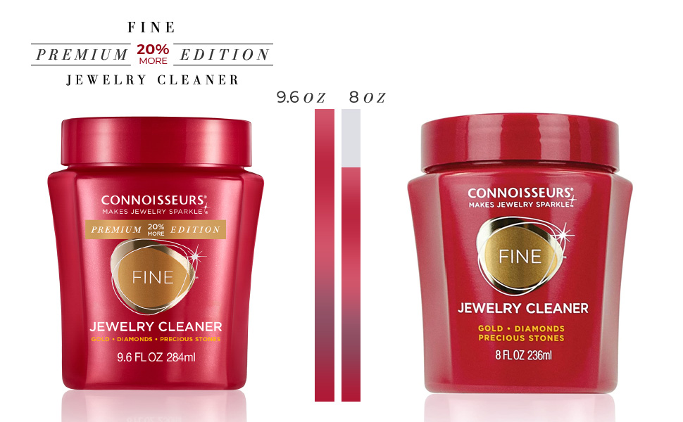 Connoisseurs Premium Fine Jewelry Cleaner 9.6oz and Connoisseurs Fine Jewelry Cleaner 8oz